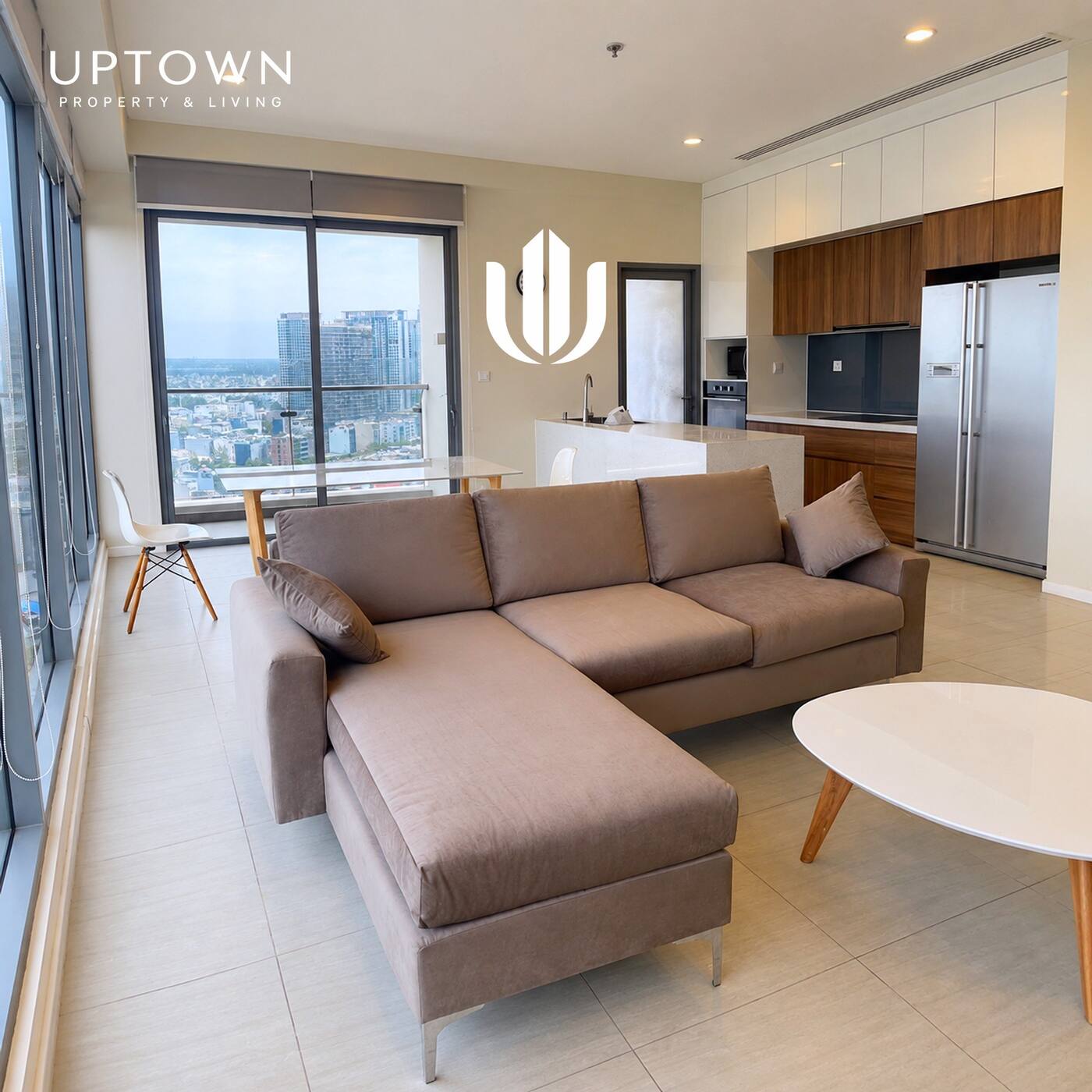 Cho thuê căn hộ 3PN Diamond Island 123m² tầng 21, view sông, nội thất đầy đủ