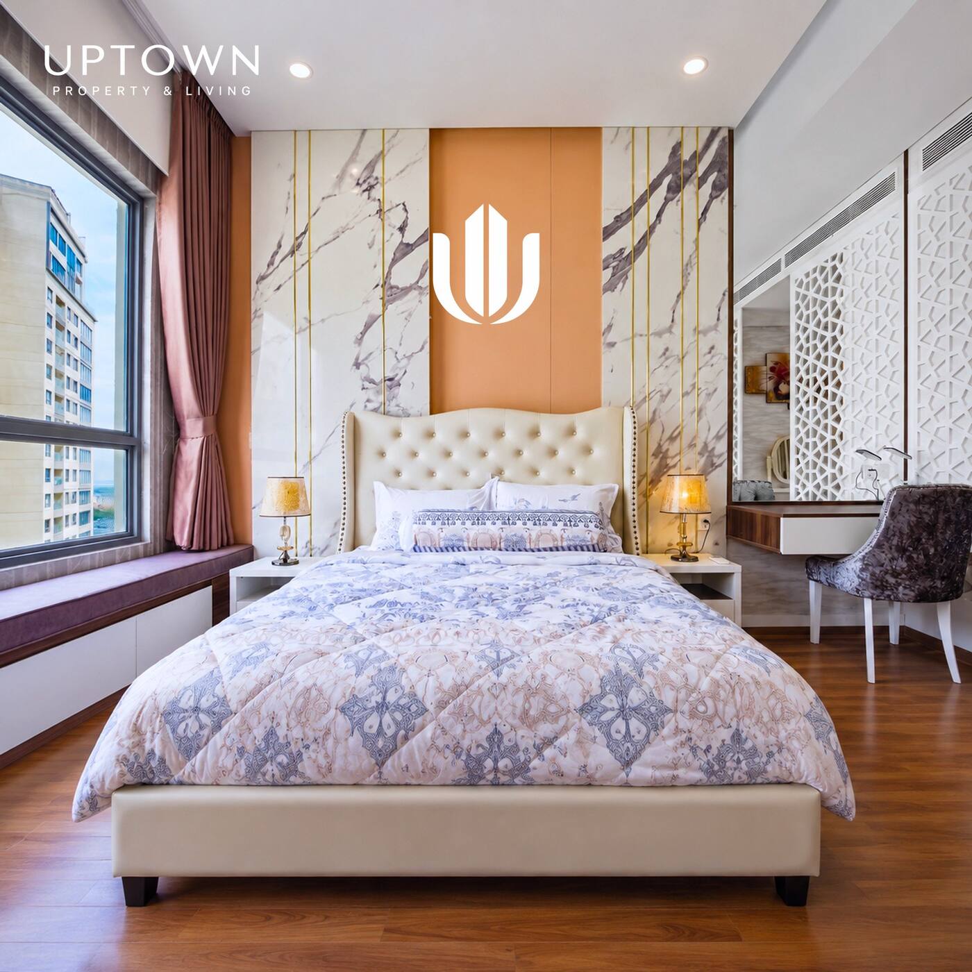 Cho thuê căn hộ 3PN Diamond Island 117m² tầng 20, view sông, nội thất đầy đủ
