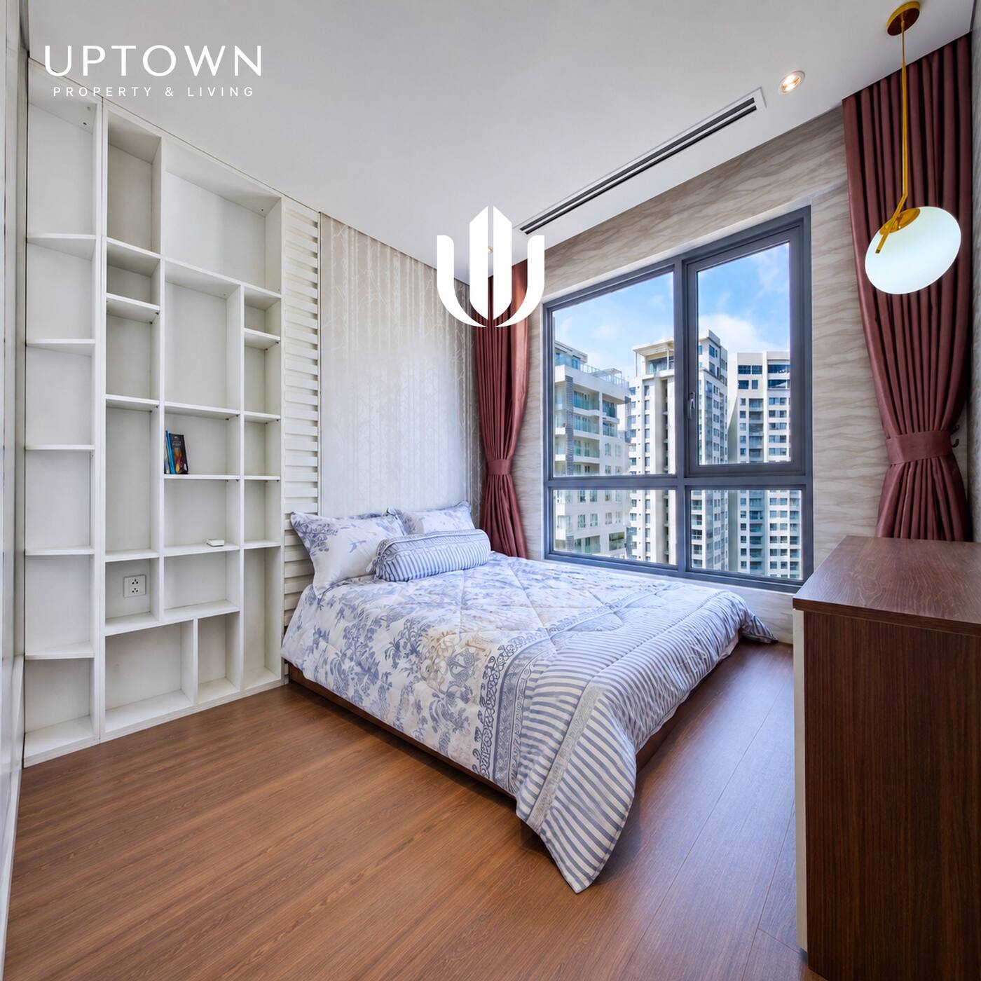 Cho thuê căn hộ 3PN Diamond Island 117m² tầng 20, view sông, nội thất đầy đủ