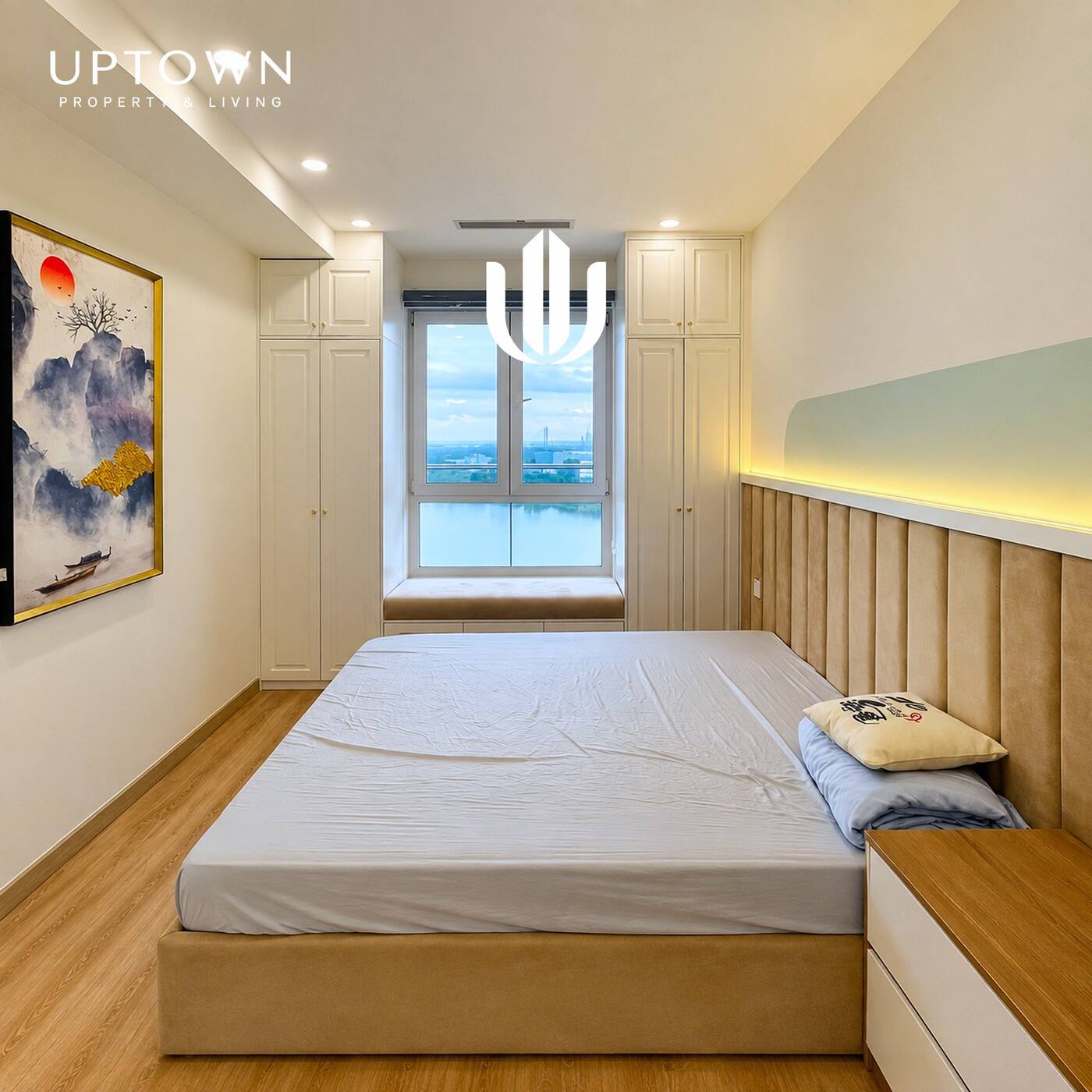 Cho thuê căn hộ 3PN Diamond Island 256m² tầng 15, view sông, nội thất đầy đủ
