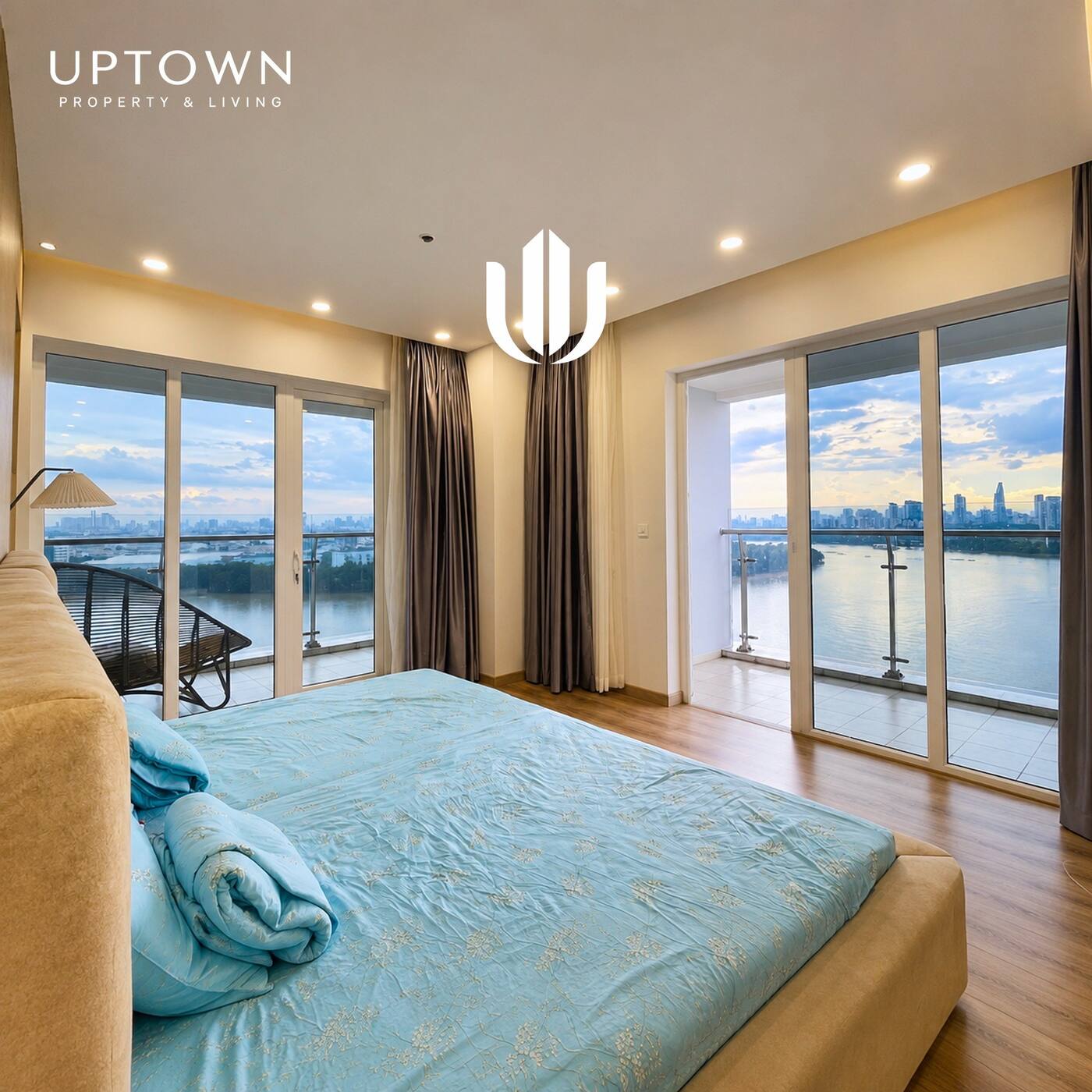 Cho thuê căn hộ 3PN Diamond Island 256m² tầng 15, view sông, nội thất đầy đủ