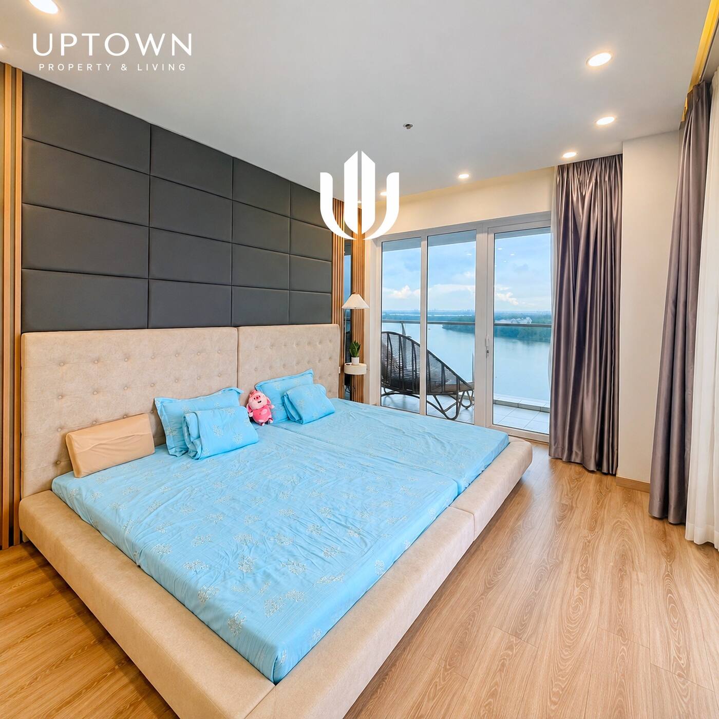 Cho thuê căn hộ 3PN Diamond Island 256m² tầng 15, view sông, nội thất đầy đủ