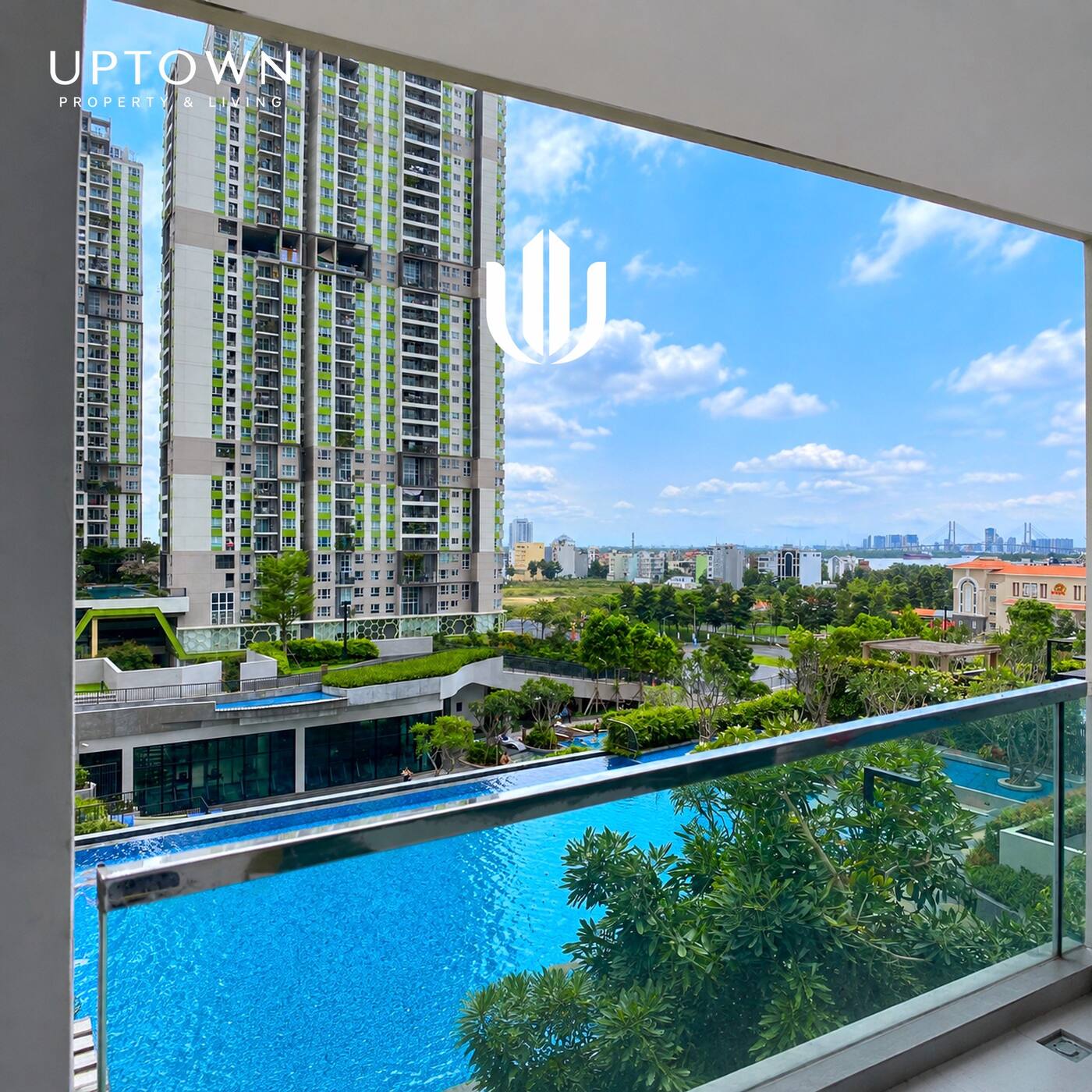 Cho thuê căn hộ 2PN Feliz En Vista 102m² tầng 6, view nội khu, nội thất đầy đủ