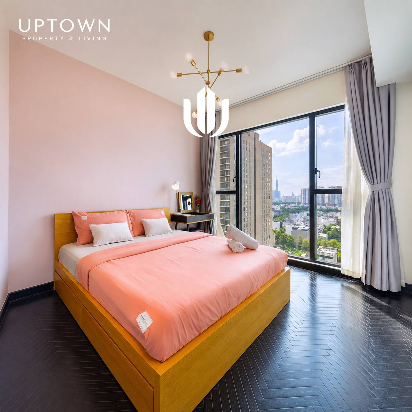 Cho thuê căn hộ 2PN Feliz En Vista 102m² tầng 18, view thành phố, nội thất đầy đủ