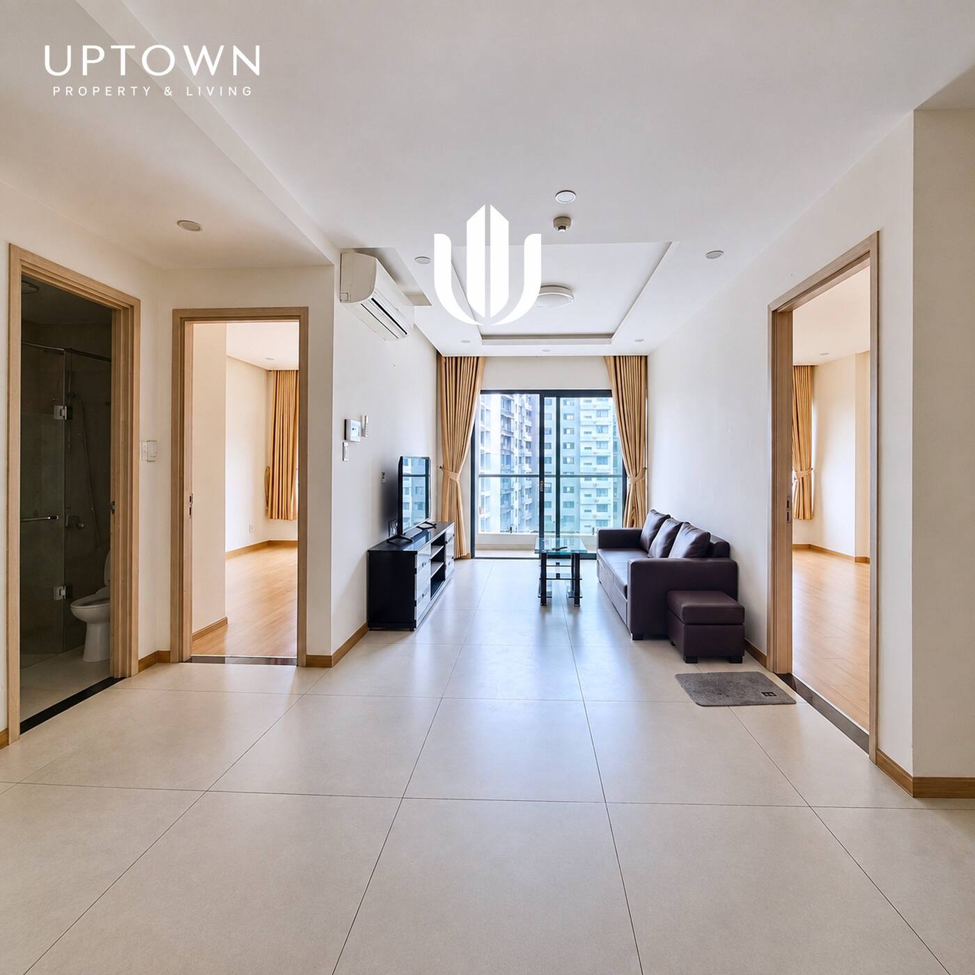 Cho thuê căn hộ 2PN New City Thủ Thiêm 81m² tầng 9, view nội khu, nội thất đầy đủ