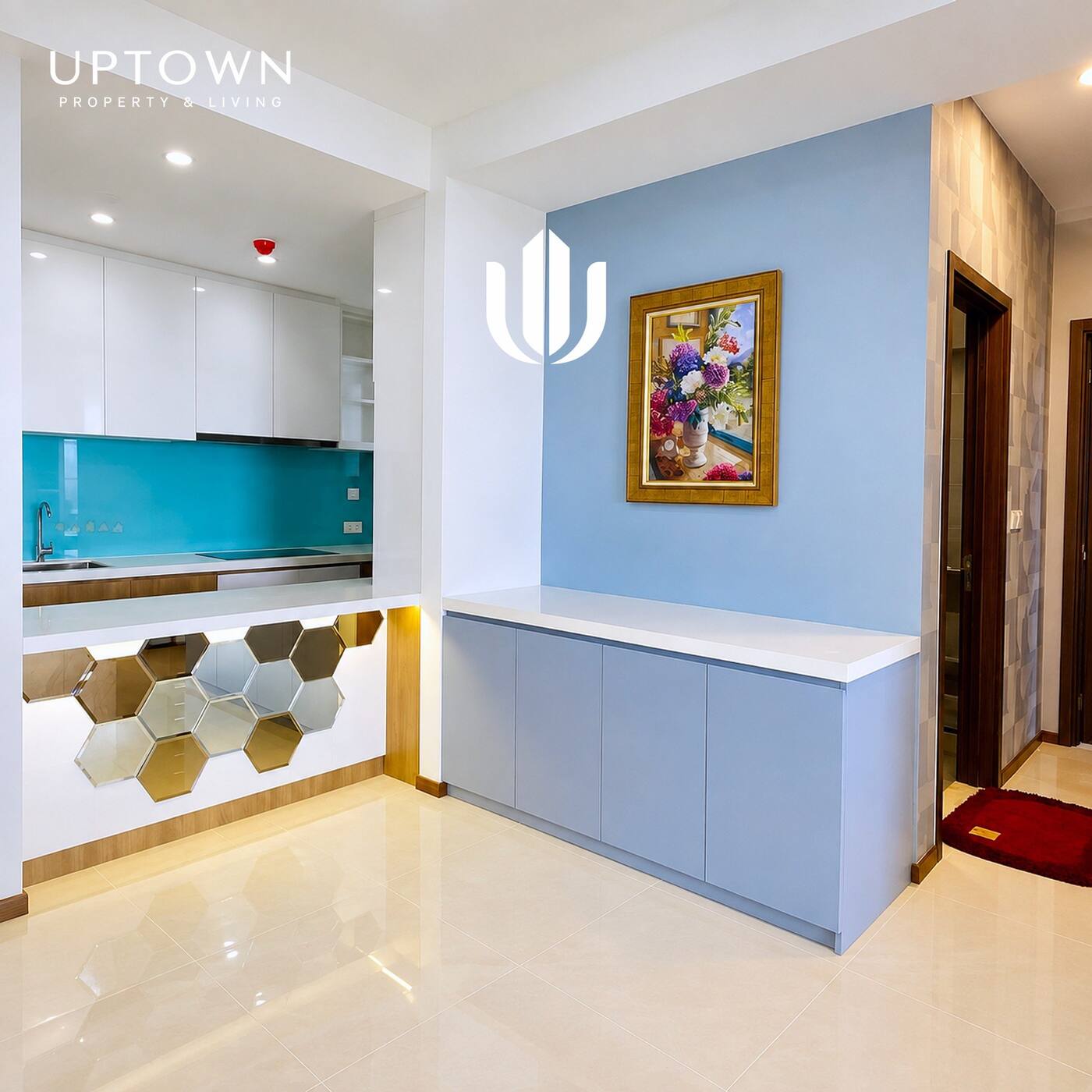 Cho thuê căn hộ 2PN One Verandah 81m² tầng 11, view sông, nội thất đầy đủ