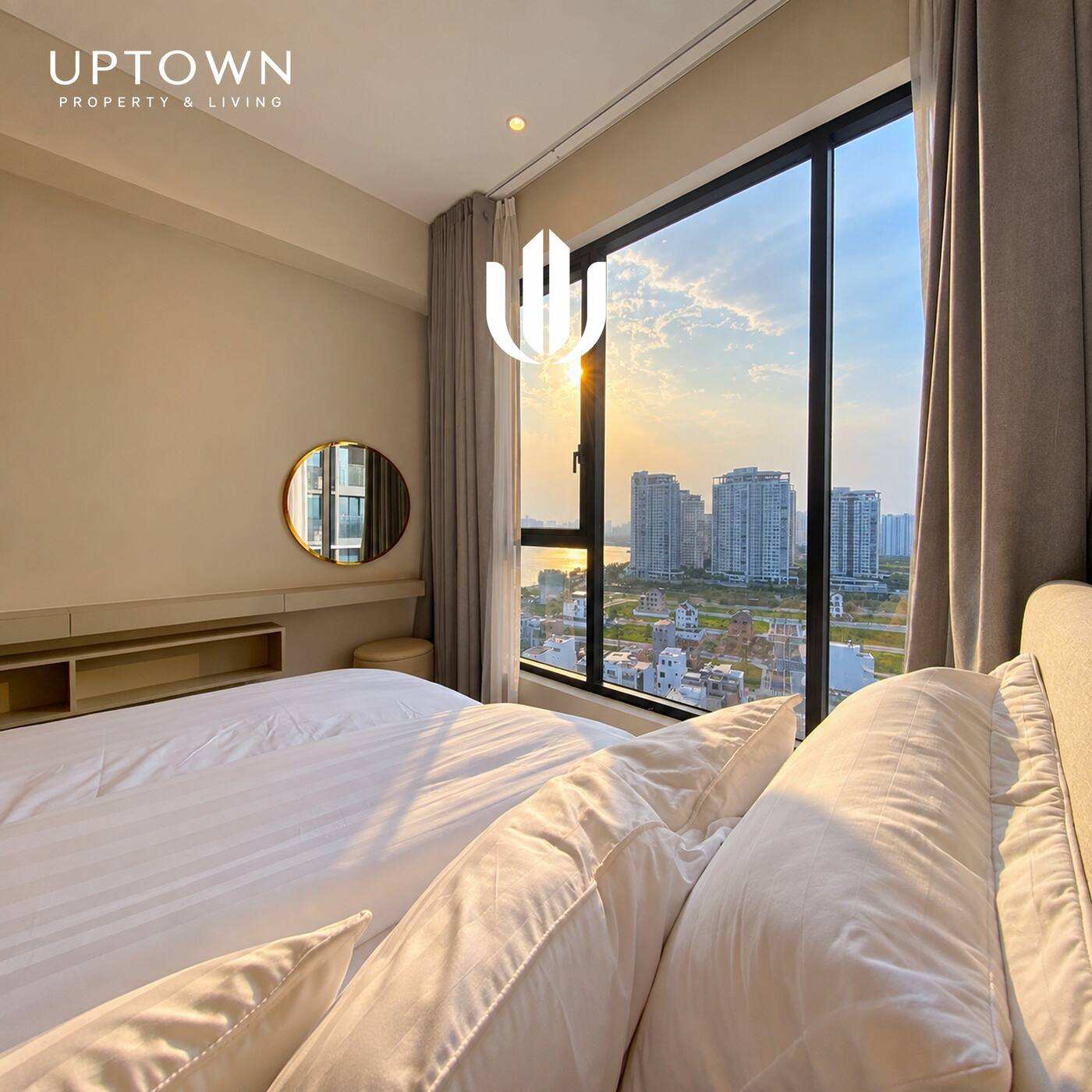 Cho thuê căn hộ 3PN One Verandah 108m² tầng 16, view sông, nội thất đầy đủ