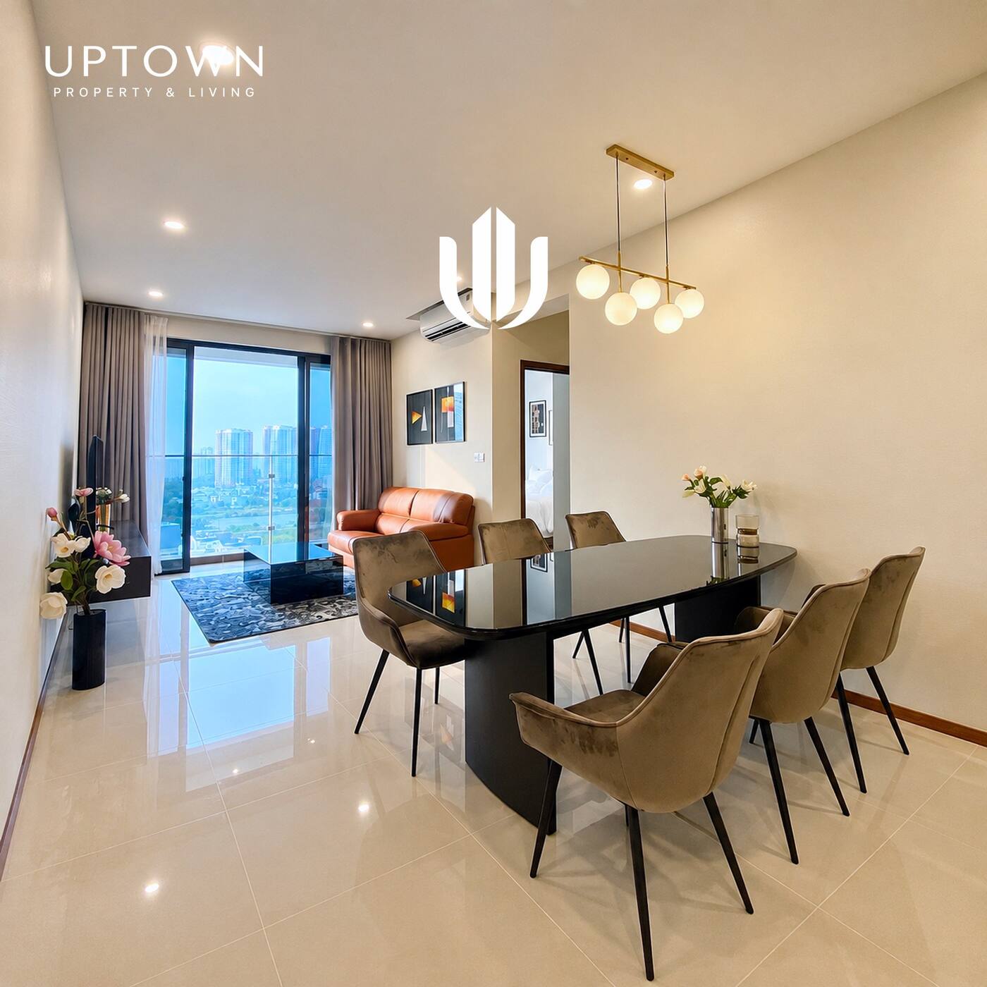 Cho thuê căn hộ 3PN One Verandah 108m² tầng 16, view sông, nội thất đầy đủ