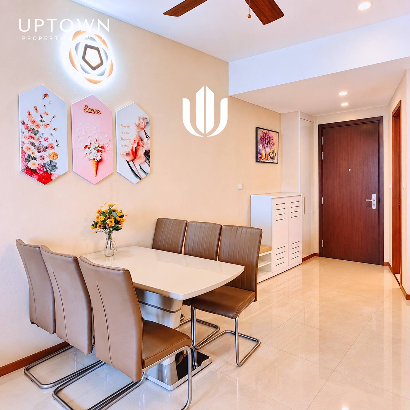 Cho thuê căn hộ 2PN One Verandah 81m² tầng 12, view sông, nội thất đầy đủ