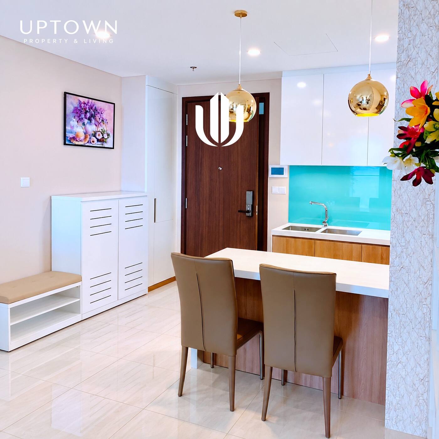 Cho thuê căn hộ 2PN One Verandah 81m² tầng 12, view sông, nội thất đầy đủ