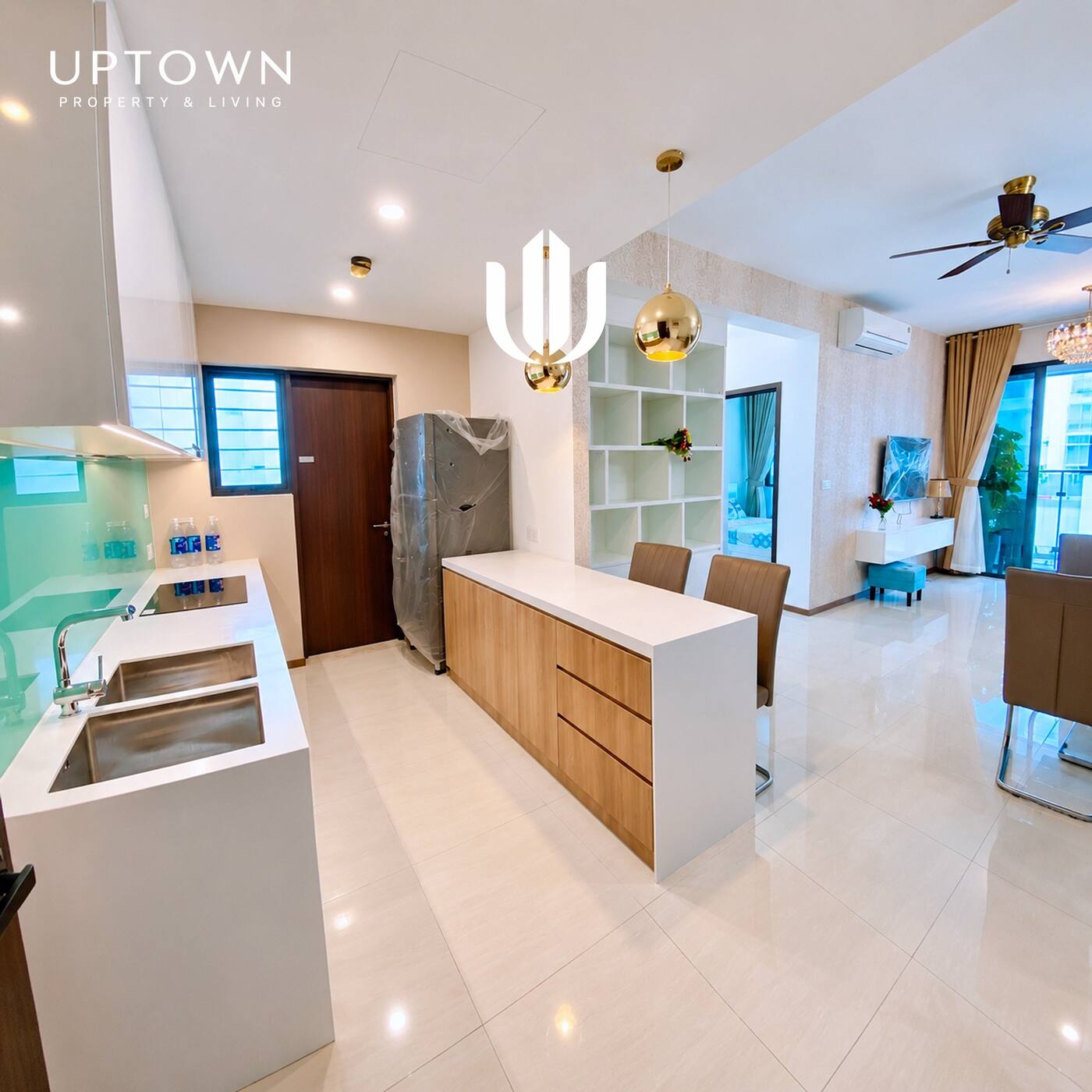 Cho thuê căn hộ 2PN One Verandah 81m² tầng 12, view sông, nội thất đầy đủ