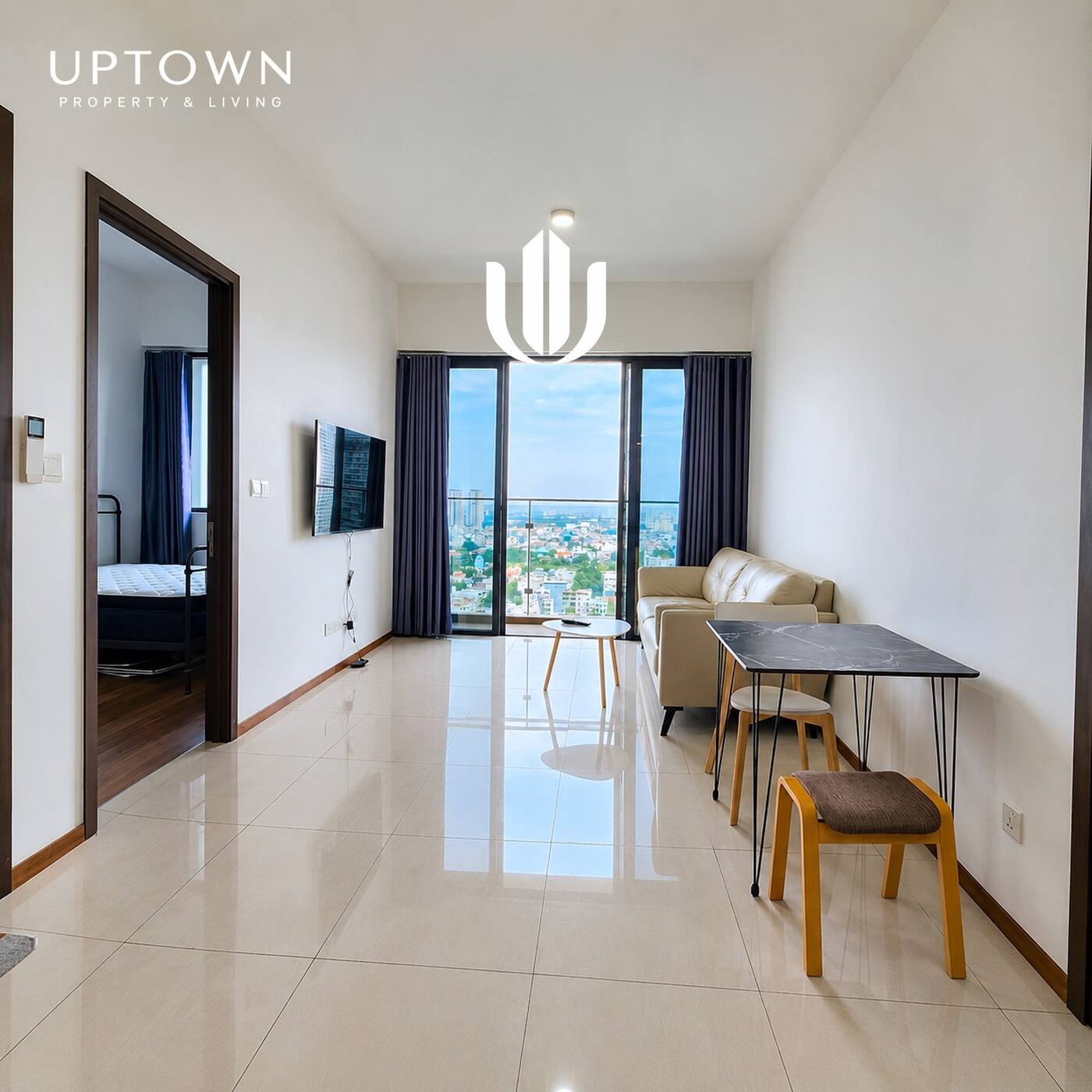 Bán căn hộ 2PN One Verandah 76m² tầng 20, view thành phố, nội thất đầy đủ