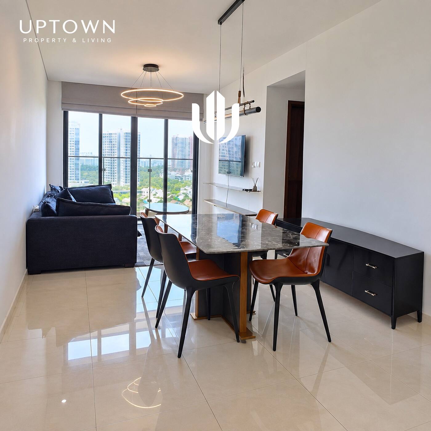 Bán căn hộ 3PN One Verandah 107m², view sông, nội thất đầy đủ