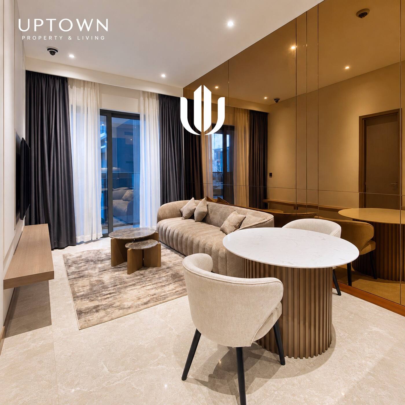 Cho thuê căn hộ 1PN The Marq 52m² tầng 8, view nội khu, nội thất đầy đủ
