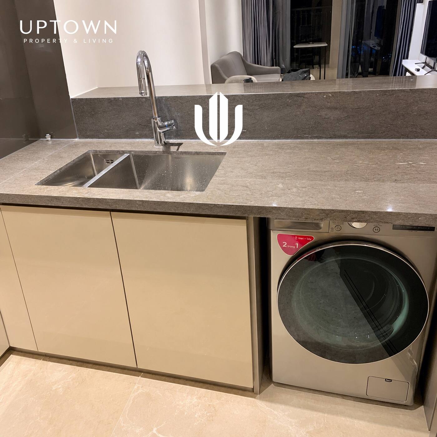 Cho thuê căn hộ 2PN The Marq 74m² tầng 9, view ngoại khu, nội thất đầy đủ