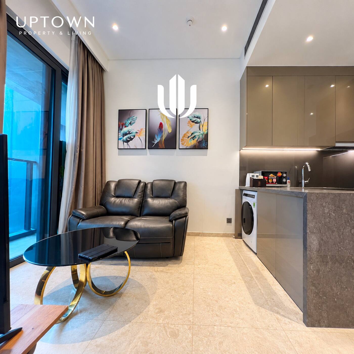 Cho thuê căn hộ 1PN The Marq 48m² tầng 12, view nội khu, nội thất đầy đủ