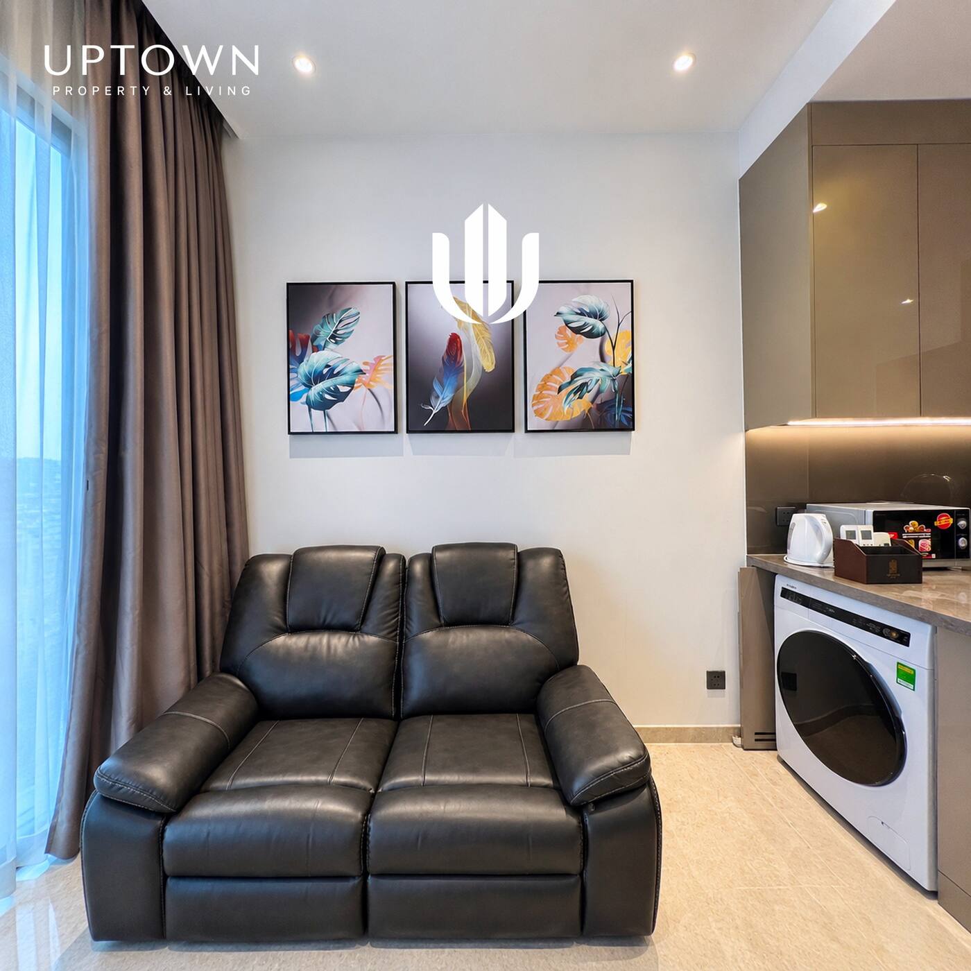 Cho thuê căn hộ 1PN The Marq 48m² tầng 12, view nội khu, nội thất đầy đủ