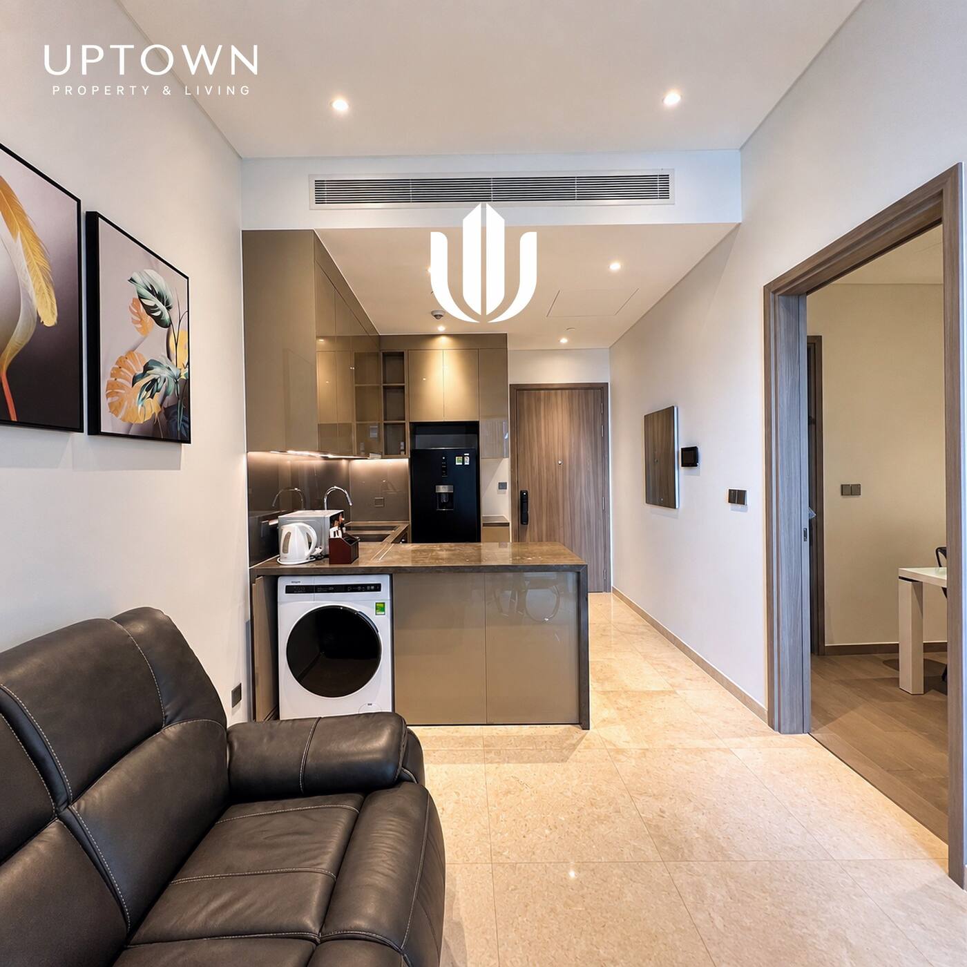 Cho thuê căn hộ 1PN The Marq 48m² tầng 12, view nội khu, nội thất đầy đủ