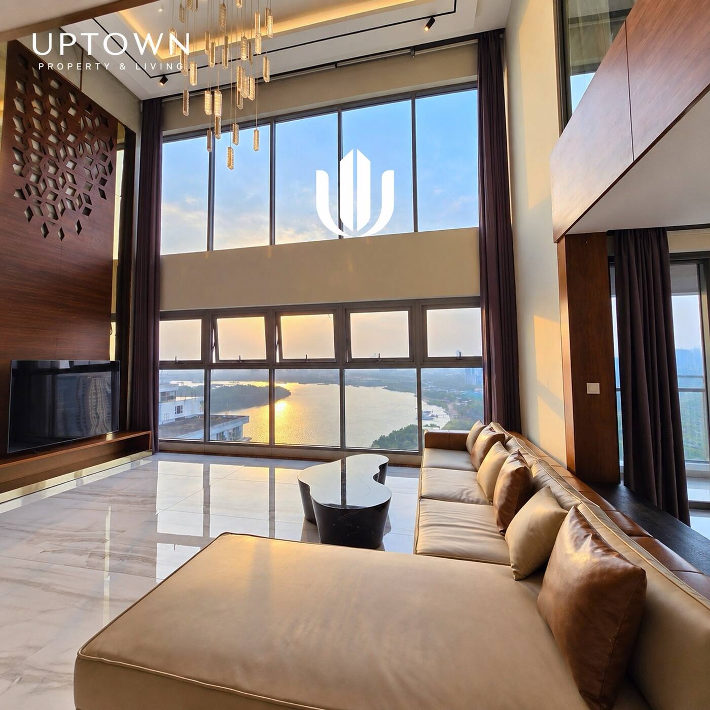 Cho thuê căn hộ penthouse Diamond Island 309m² tầng 25, view sông, nội thất đầy đủ