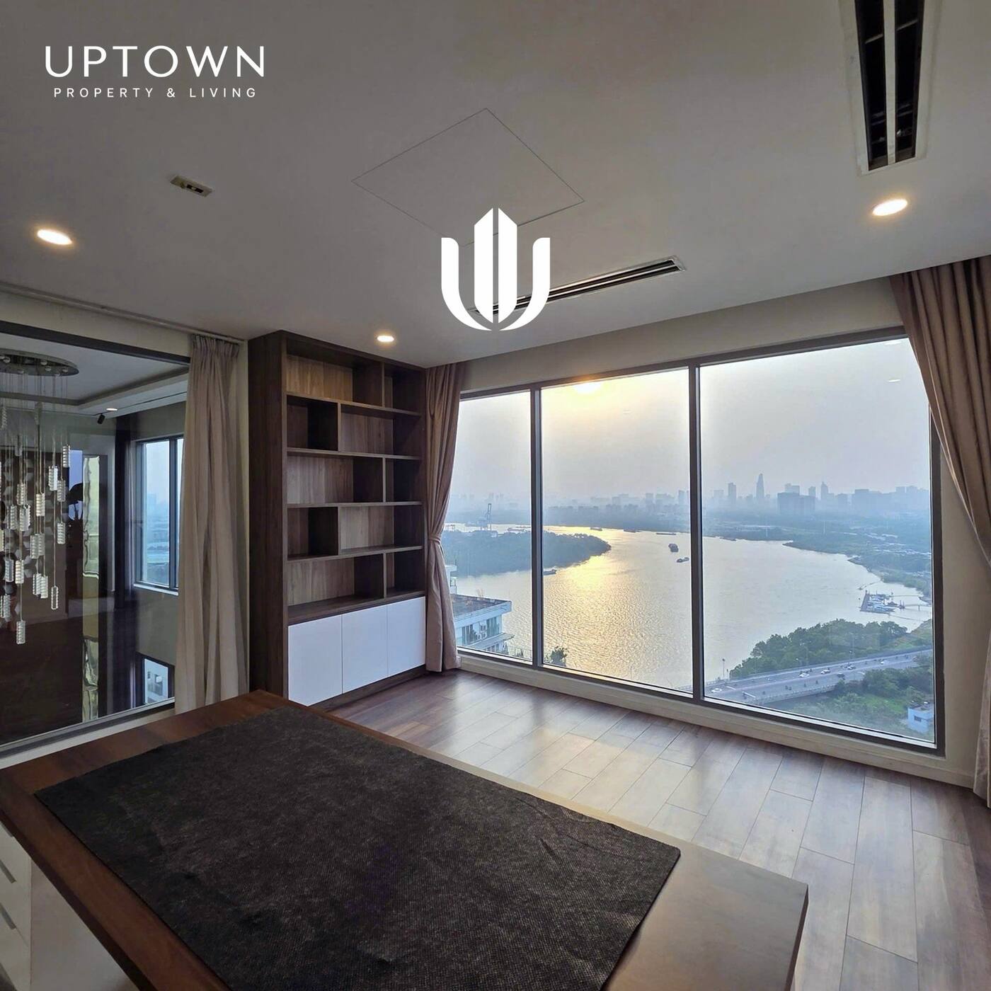 Cho thuê căn hộ penthouse Diamond Island 309m² tầng 25, view sông, nội thất đầy đủ