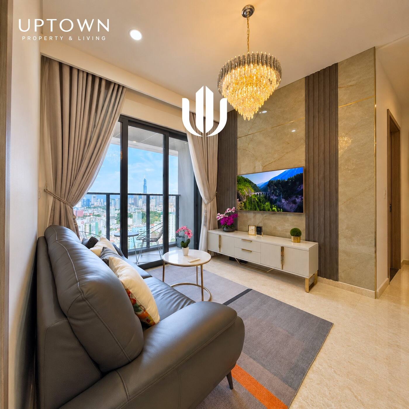 Cho thuê căn hộ 2PN The Marq 74m² tầng 22, view ngoại khu, nội thất đầy đủ
