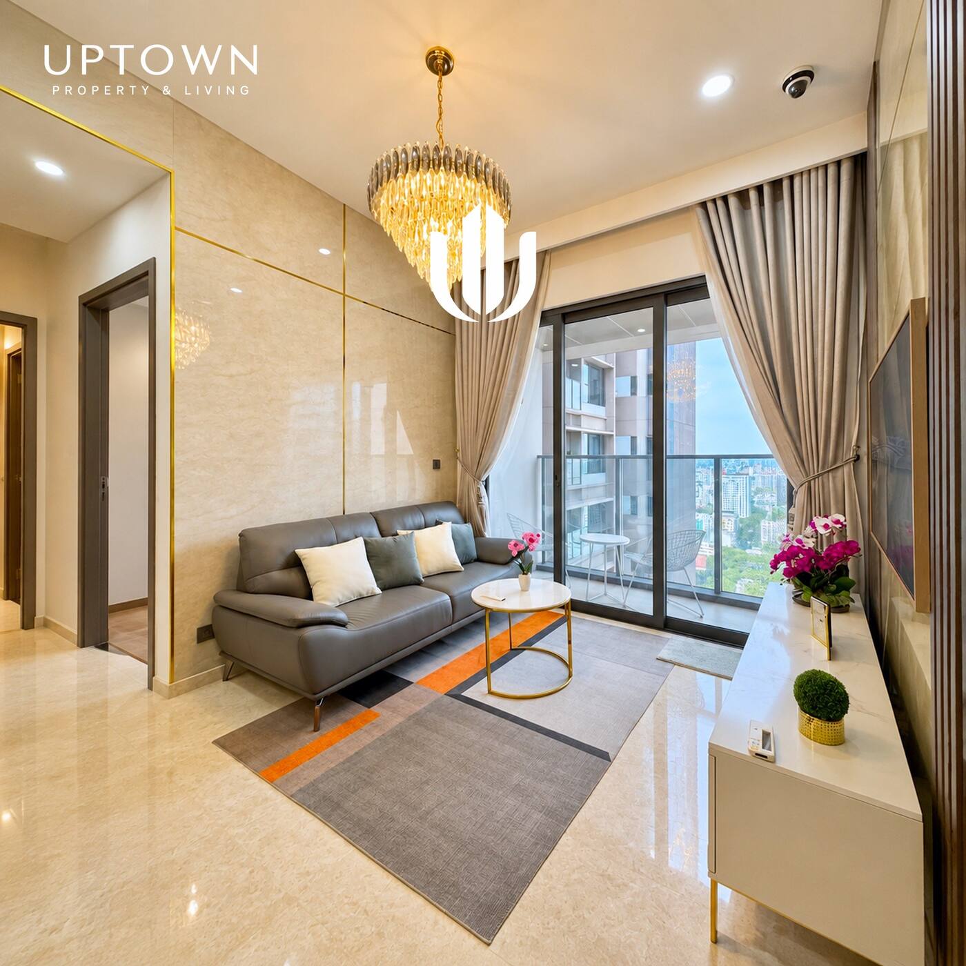 Cho thuê căn hộ 2PN The Marq 74m² tầng 22, view ngoại khu, nội thất đầy đủ