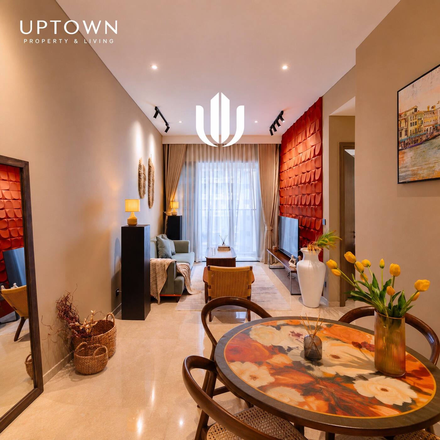 Cho thuê căn hộ 2PN The Marq 72m² tầng 7, view ngoại khu, nội thất đầy đủ