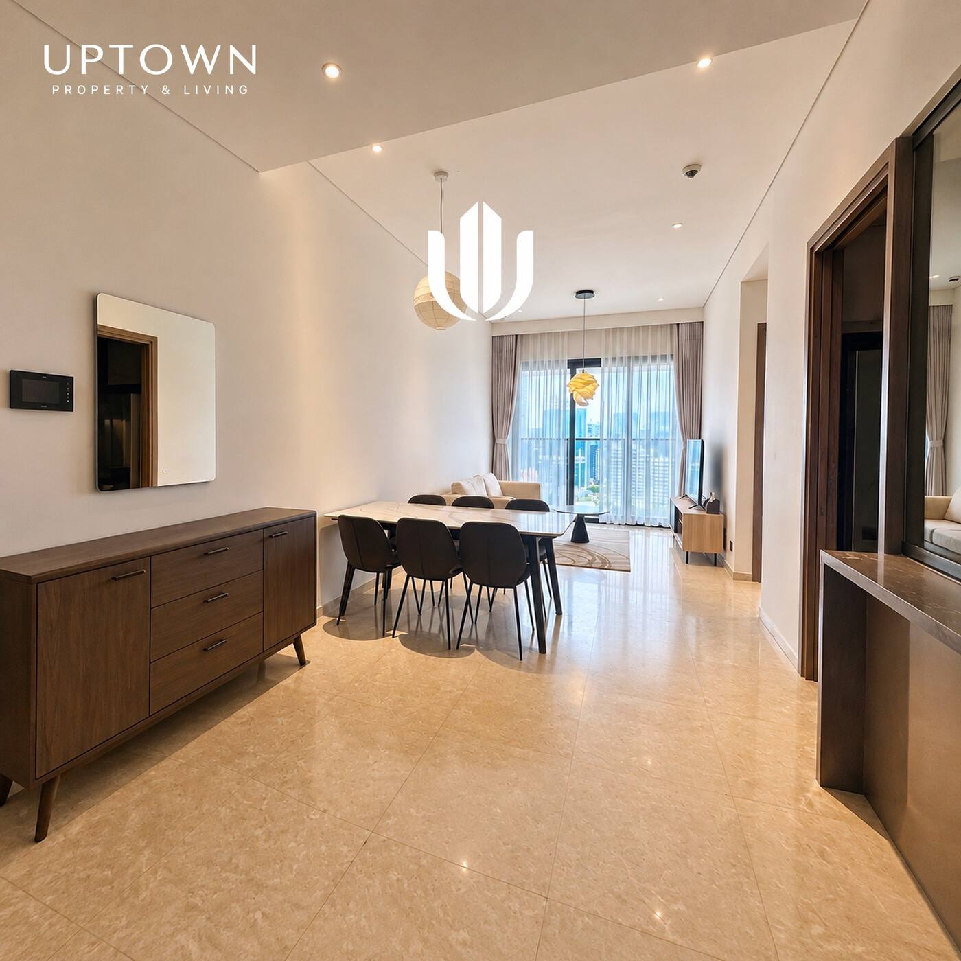 Cho thuê căn hộ 3PN The Marq 110m² tầng 17, view ngoại khu, nội thất đầy đủ