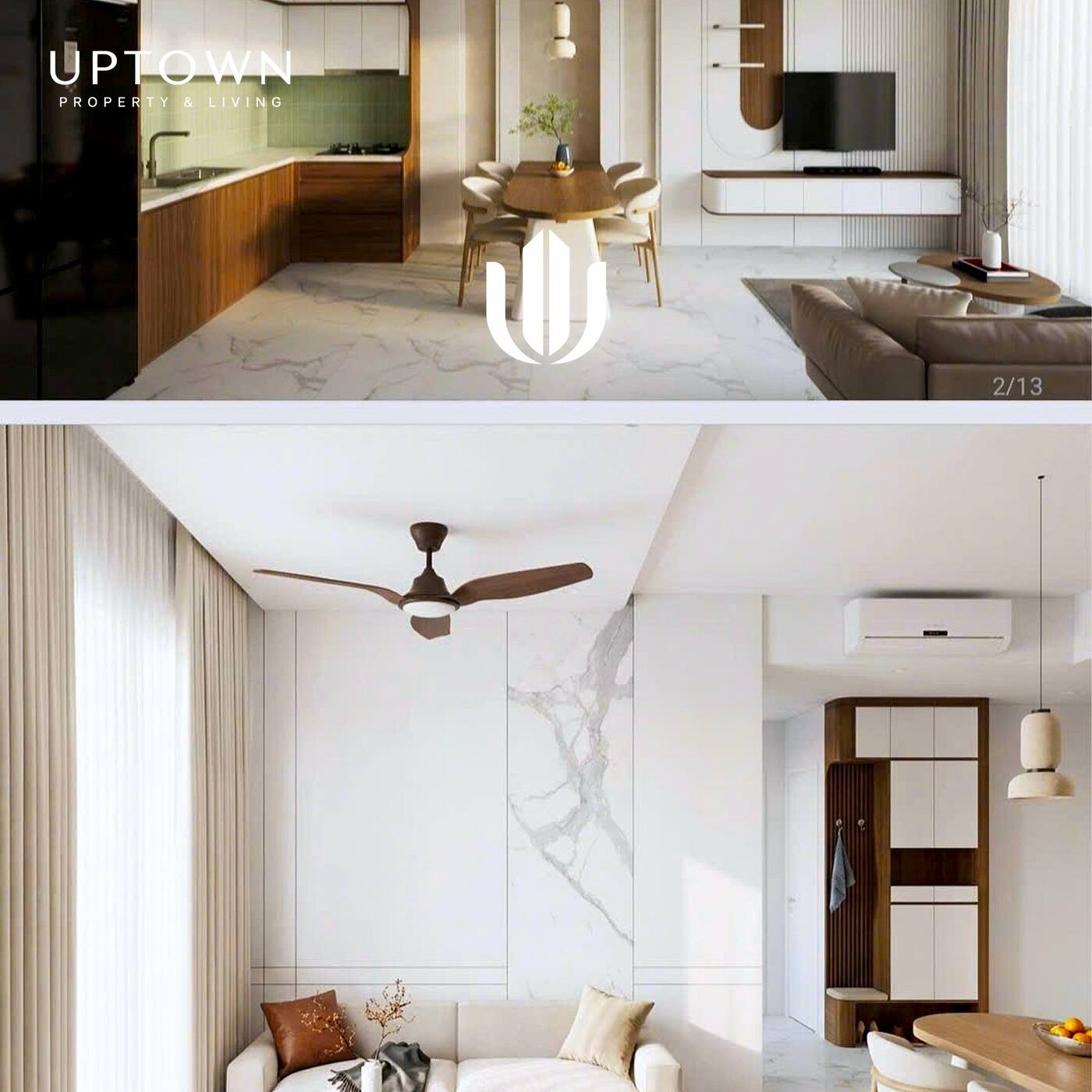Cho thuê căn hộ 2PN Victoria Village 69m² tầng 12, view thành phố, nội thất đầy đủ