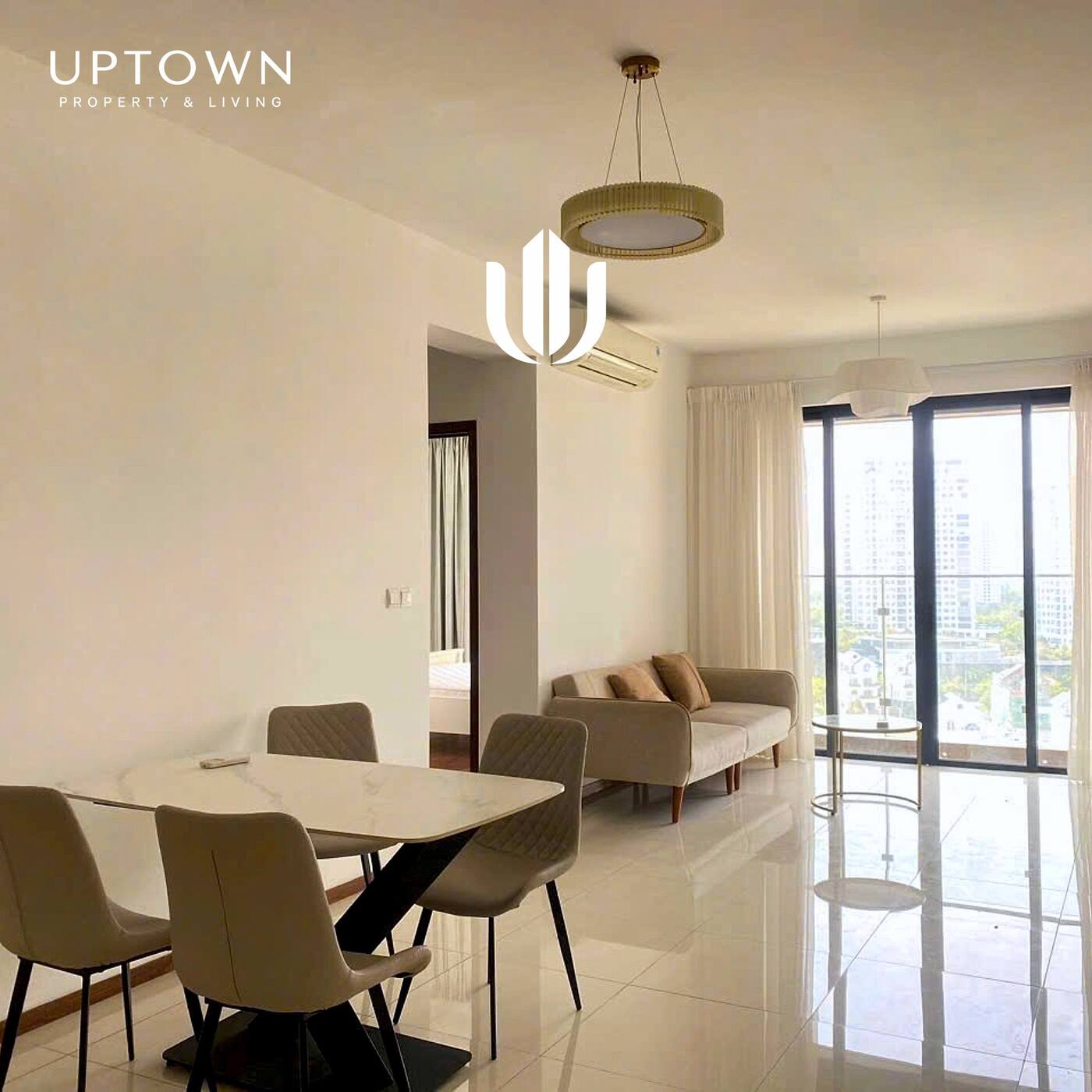 Cho thuê căn hộ 3PN One Verandah 106m² tầng 12, view sông, nội thất đầy đủ