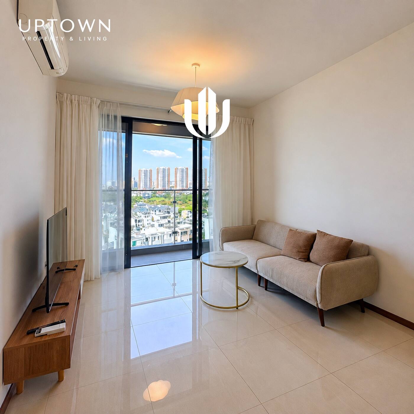 Cho thuê căn hộ 3PN One Verandah 106m² tầng 12, view sông, nội thất đầy đủ