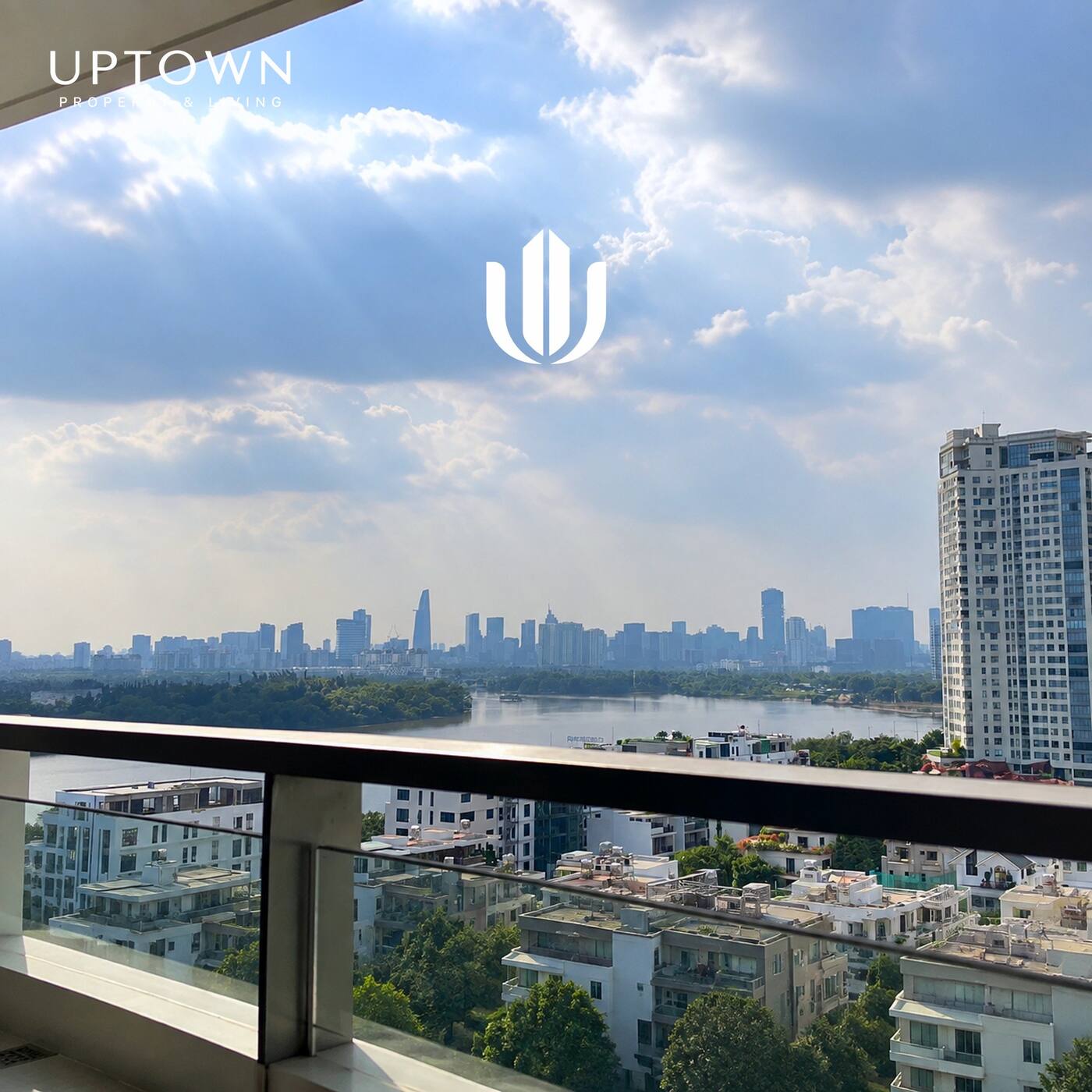 Cho thuê căn hộ 3PN One Verandah 106m² tầng 12, view sông, nội thất đầy đủ