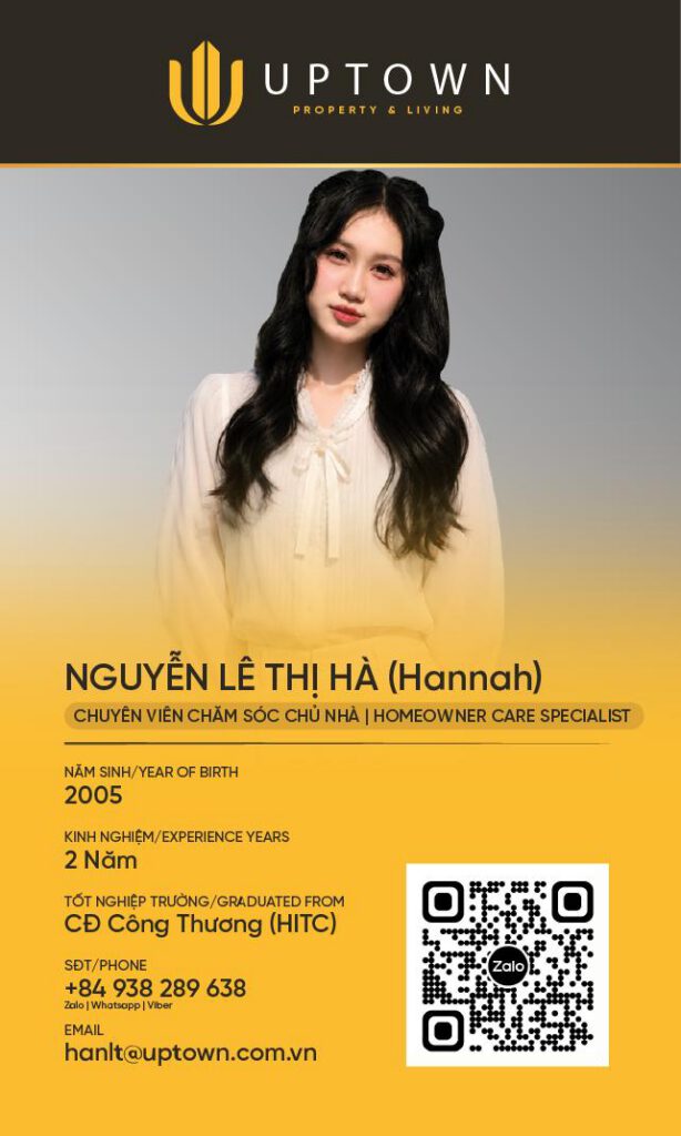 Nguyễn Lê Thị Hà (Hannah) – Chuyên viên chăm sóc chủ nhà