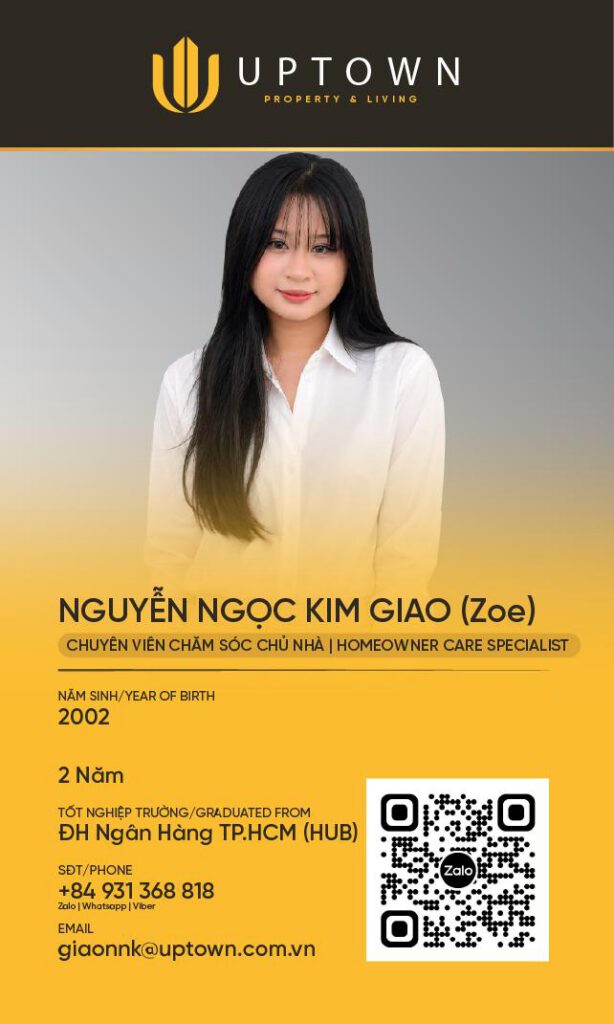 Nguyễn Ngọc Kim Giao (Zoe) – Chuyên viên chăm sóc chủ nhà